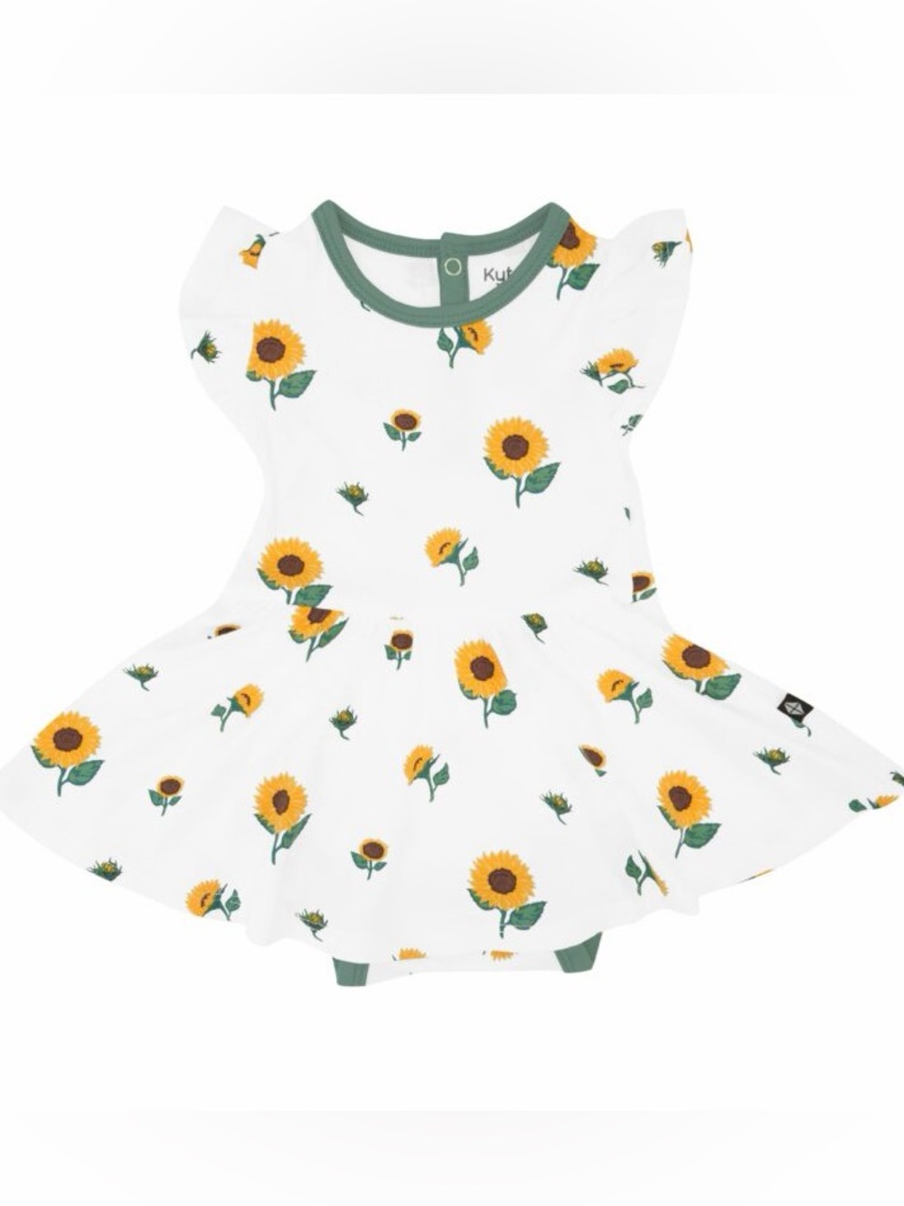 Kyte BABY Twirl Bodysuit Dress in Sunflower